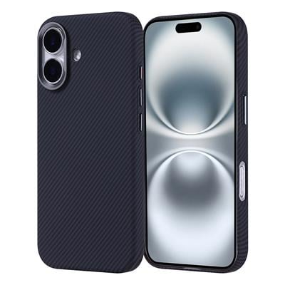 Apple iPhone 16 Uyumlu Kılıf M-safe Şarj Özellikli Karbon Fiber Görünümlü Zore Nekst Kapak