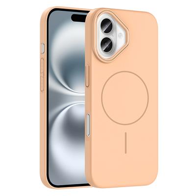 Apple iPhone 16 Uyumlu Kılıf M-safe Şarj Özellikli Zore Ruby Sert Kapak