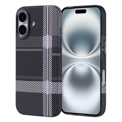 Apple iPhone 16 Uyumlu Kılıf M-safe Şarj Özellikli Karbon Fiber Görünümlü Zore Nekst Kapak