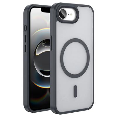 Apple iPhone 16E Uyumlu Kılıf M-safe Şarj Özellikli Mat Arka Yüzey Zore Sio Kapak