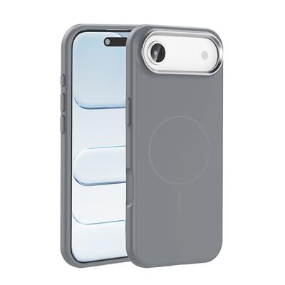 Apple iPhone 17 Air Kılıf M-Safe Şarj Özellikli Metal Kamera Çerçeveli Zore Edi Silikon Kapak