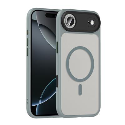 Apple iPhone 17 Air Kılıf Mat Arka Yüzey Wireless Şarj Özellikli Zore Flet M-safe Kapak