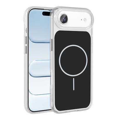 Apple iPhone 17 Air Kılıf Metal Buton Tasarımlı Zore İkonik Sert Silikon Kapak