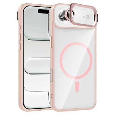 Apple iPhone 17 Air Kılıf Standlı ve Kamera Lens Hediyeli M-Safe Şarj Özellikli Zore Etro Kapak