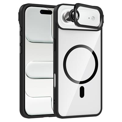 Apple iPhone 17 Air Kılıf Standlı ve Kamera Lens Hediyeli M-Safe Şarj Özellikli Zore Etro Kapak