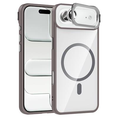 Apple iPhone 17 Air Kılıf Standlı ve Kamera Lens Hediyeli M-Safe Şarj Özellikli Zore Etro Kapak