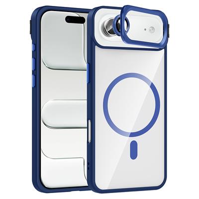 Apple iPhone 17 Air Kılıf Standlı ve Kamera Lens Hediyeli M-Safe Şarj Özellikli Zore Etro Kapak