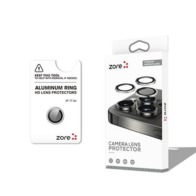 Apple iPhone 17 Air Zore CL-12 Premium Safir Parmak İzi Bırakmayan Anti-Reflective Kamera Lens Koruyucu