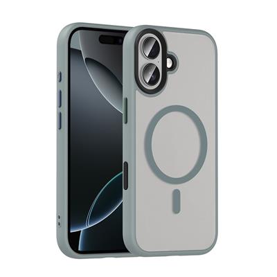 Apple iPhone 17 Kılıf Mat Arka Yüzey Wireless Şarj Özellikli Zore Flet M-safe Kapak