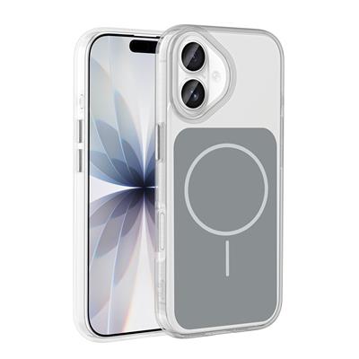Apple iPhone 17 Kılıf Metal Buton Tasarımlı Zore İkonik Sert Silikon Kapak