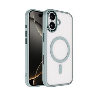 Apple iPhone 17 Kılıf Wireless Şarj Özellikli Zore Krom M-safe Silikon Kapak