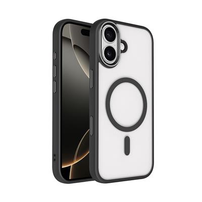 Apple iPhone 17 Kılıf Wireless Şarj Özellikli Zore Krom M-safe Silikon Kapak