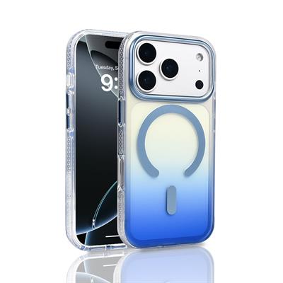 Apple iPhone 17 Pro Kılıf M-safe Şarj Özellikli Transparan Renk Geçişli Zore Toros Kapak