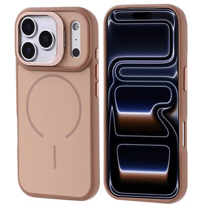 Apple iPhone 17 Pro Kılıf M-safe Şarj Özellikli Kamera Standlı Zore Notron Kapak