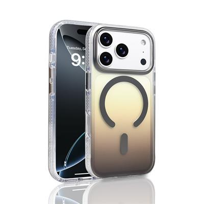 Apple iPhone 17 Pro Kılıf M-safe Şarj Özellikli Transparan Renk Geçişli Zore Toros Kapak