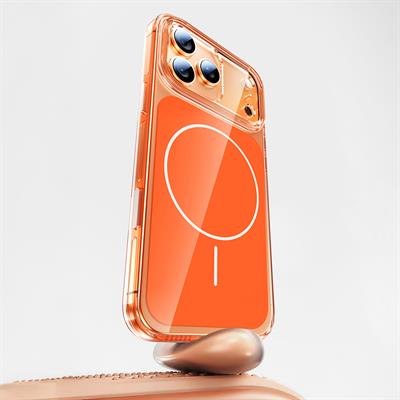 Apple iPhone 17 Pro Kılıf Zore M-safe Şarj Özellikli Şeffaf Kamera Kontrol Butonlu Lugano Kapak