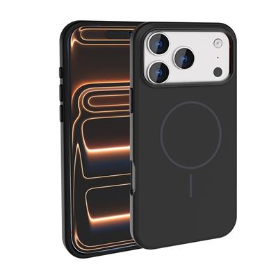 Apple iPhone 17 Pro Max Kılıf M-Safe Şarj Özellikli Metal Kamera Çerçeveli Zore Edi Silikon Kapak