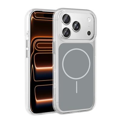 Apple iPhone 17 Pro Max Kılıf Metal Buton Tasarımlı Zore İkonik Sert Silikon Kapak