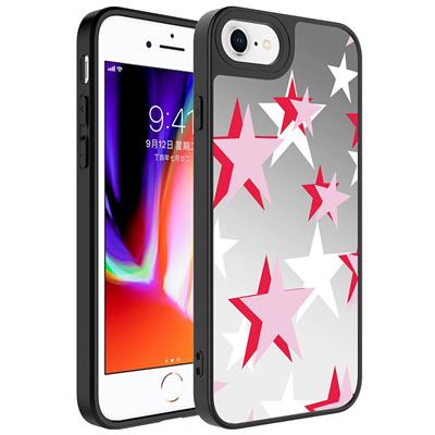 Apple iPhone 7 Plus Uyumlu Kılıf Aynalı Desenli Kamera Korumalı Parlak Zore Mirror Kapak