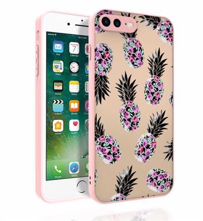 Apple iPhone 7 Plus Uyumlu Kılıf Desenli Kamera Korumalı Parlak Zore Nora Kapak