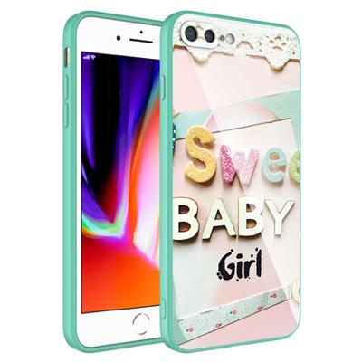 Apple iPhone 7 Plus Uyumlu Kılıf Kamera Korumalı Desenli Sert Silikon Zore Epoksi Kapak