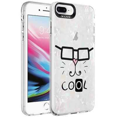 Apple iPhone 7 Plus Uyumlu Kılıf Mermer Desenli Zore Marbello Kapak