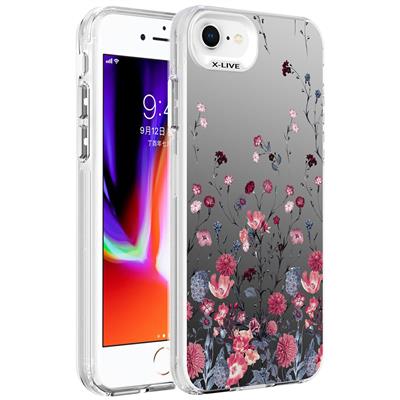 Apple iPhone 7 Uyumlu Kılıf Desenli Zore Silver Sert Kapak