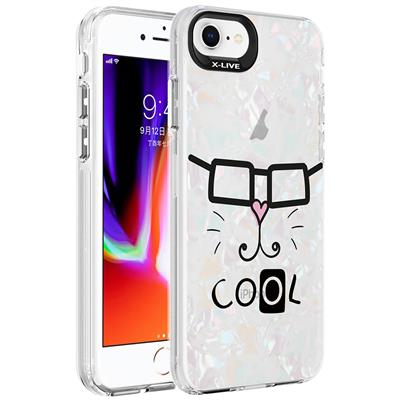 Apple iPhone 7 Uyumlu Kılıf Mermer Desenli Zore Marbello Kapak