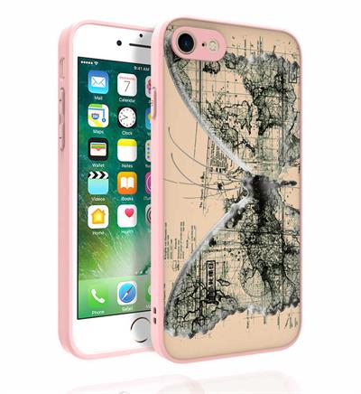 Apple iPhone SE 2022 Uyumlu Kılıf Desenli Kamera Korumalı Parlak Zore Nora Kapak