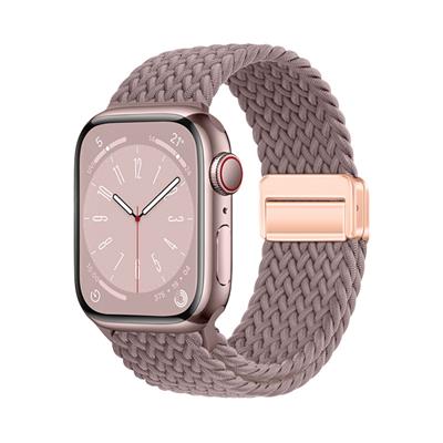 Apple Watch 10 42mm Zore KRD-134 Örgü Tasarımlı Hasır Kordon Strap Kayış