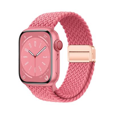 Apple Watch 10 42mm Zore KRD-134 Örgü Tasarımlı Hasır Kordon Strap Kayış