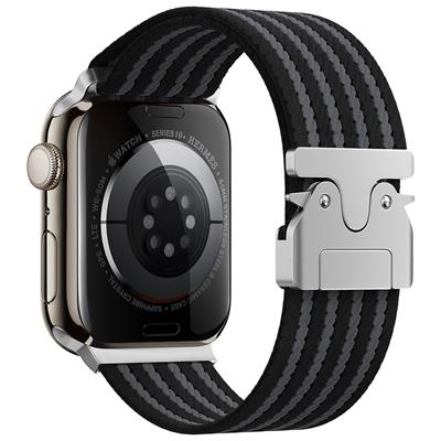 Apple Watch 10 46mm Zore KRD-133 Naylon Kumaş Hasır Örgülü Kordon