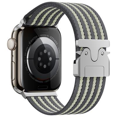 Apple Watch 10 46mm Zore KRD-133 Naylon Kumaş Hasır Örgülü Kordon