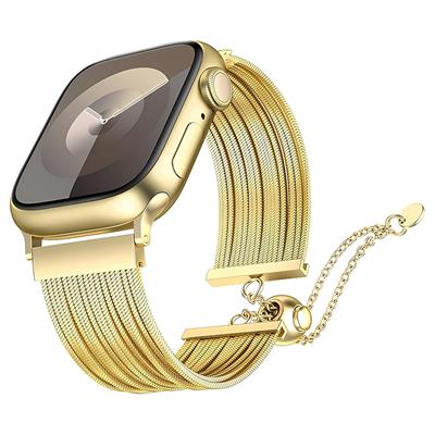 Apple Watch 10 46mm Zore KRD-137 Metal Hasır Kordon