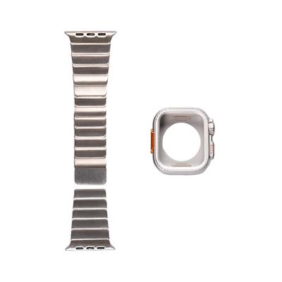 Apple Watch 44mm Zore KRD-126 Sert Kasa Koruyuculu Metal Kordon