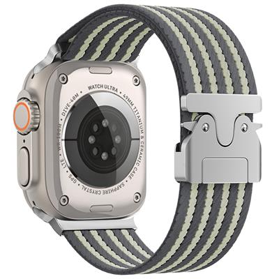 Apple Watch 49mm Zore KRD-133 Naylon Kumaş Hasır Örgülü Kordon