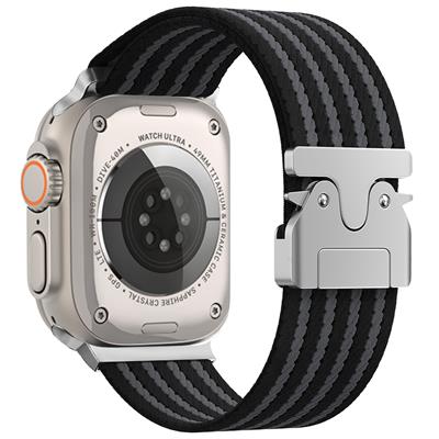 Apple Watch 49mm Zore KRD-133 Naylon Kumaş Hasır Örgülü Kordon