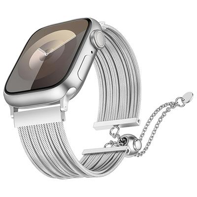 Apple Watch 7 41mm Zore KRD-137 Metal Hasır Kordon