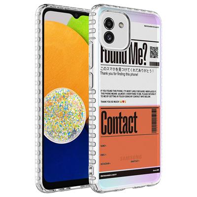 Galaxy A04 Uyumlu Kılıf Airbag Kenarlı Renkli Desenli Silikon Zore Elegans Kapak