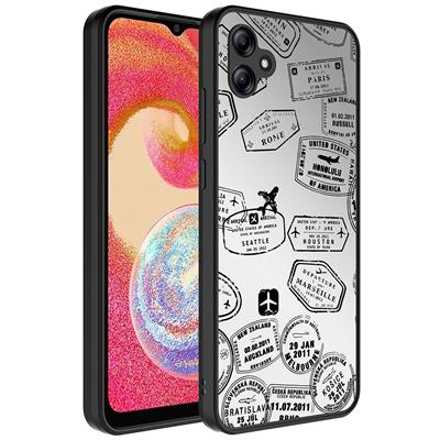 Galaxy A04E Uyumlu Kılıf Aynalı Desenli Kamera Korumalı Parlak Zore Mirror Kapak