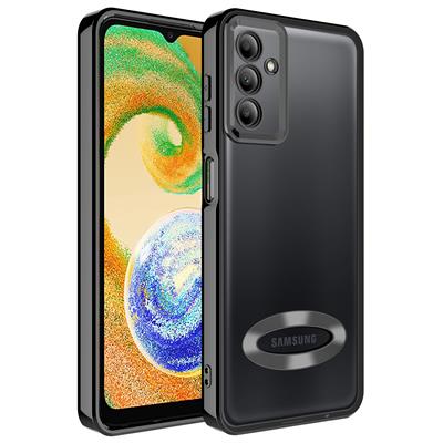 Galaxy A04S Uyumlu Kılıf Kamera Korumalı Logo Gösteren Zore Omega Kapak