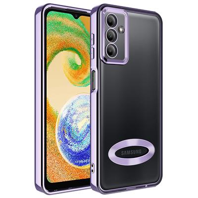 Galaxy A04S Uyumlu Kılıf Kamera Korumalı Logo Gösteren Zore Omega Kapak