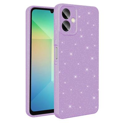 Galaxy A06 Uyumlu Kılıf Kamera Korumalı Simli Lüks Zore Koton Kapak