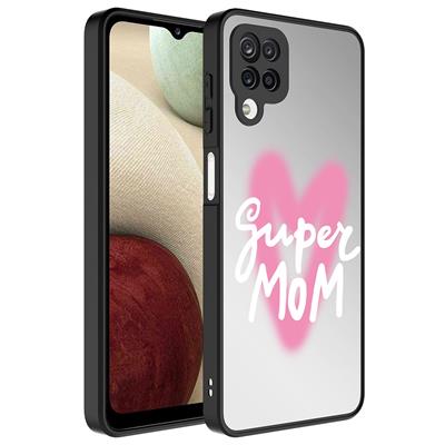 Galaxy A12 Uyumlu Kılıf Aynalı Desenli Kamera Korumalı Parlak Zore Mirror Kapak