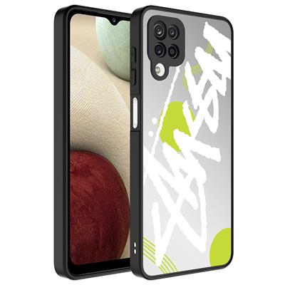 Galaxy A12 Uyumlu Kılıf Aynalı Desenli Kamera Korumalı Parlak Zore Mirror Kapak