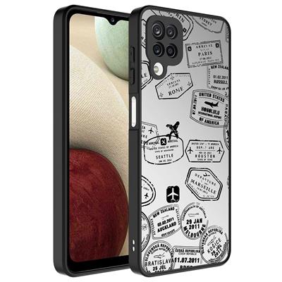 Galaxy A12 Uyumlu Kılıf Aynalı Desenli Kamera Korumalı Parlak Zore Mirror Kapak