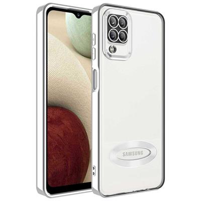 Galaxy A12 Uyumlu Kılıf Kamera Korumalı Logo Gösteren Zore Omega Kapak