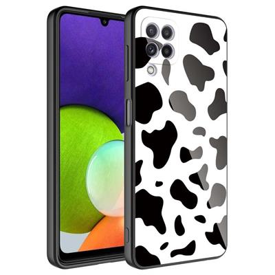 Galaxy A12 Uyumlu Kılıf Kamera Korumalı Desenli Sert Silikon Zore Epoksi Kapak