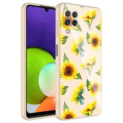 Galaxy A12 Uyumlu Kılıf Kamera Korumalı Desenli Sert Silikon Zore Epoksi Kapak