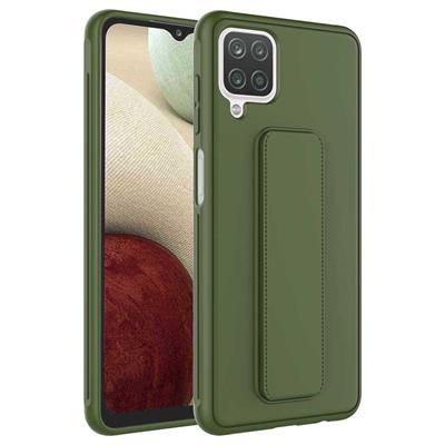 Galaxy A12 Uyumlu Kılıf Zore Qstand Kapak